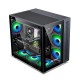 Ant Esports Crystal ARGB Black Cabinet